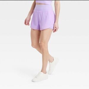 NWT Cute lavender purple sport athletic gym run exercise shorts size s